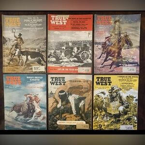 True West Magazines Lot 1955 1956 Volume 3 Complete Issues 1,2,3,4,5,6 VGC Rare